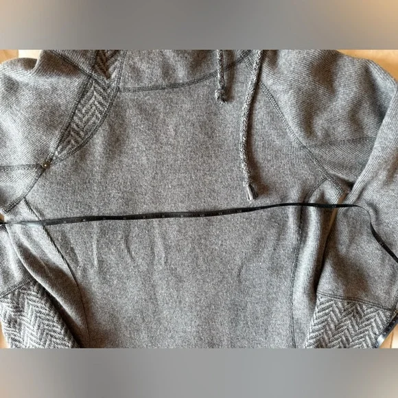 Prana Lucia Gray Cowl Neck Sweater with Button Accents - Picture 5 of 7
